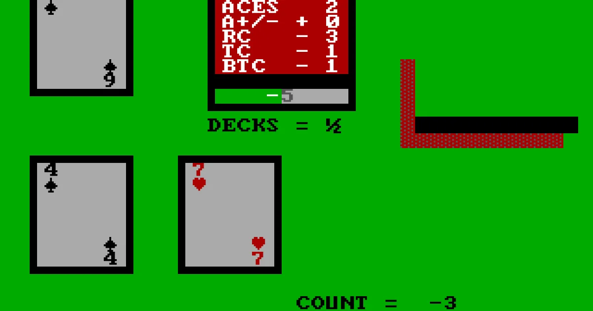 Uston Ken Uston's Professional Blackjack | DOS games in browser