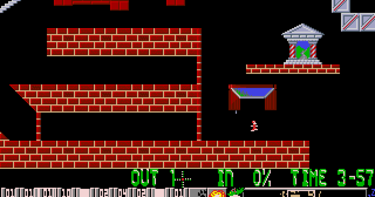 Xmas Lemmings game at